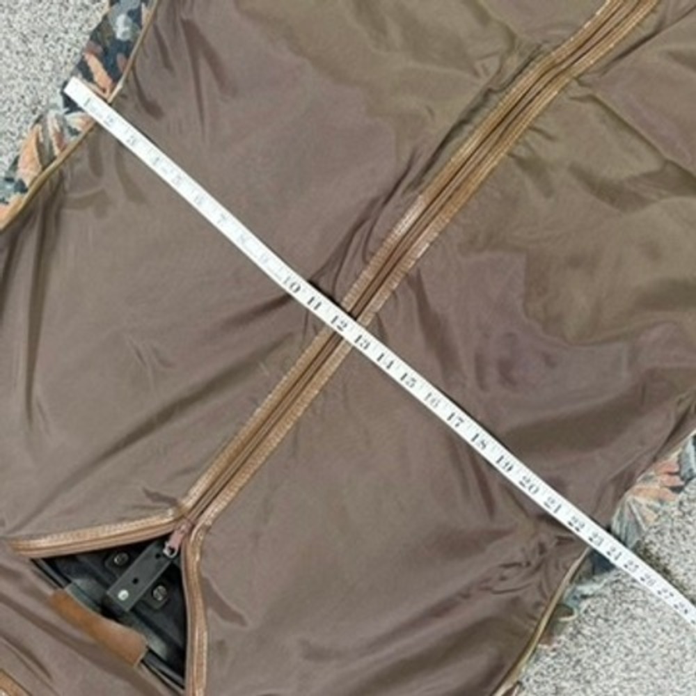 Givenchy Vintage Garment Bag Tropical Floral Tapestry Travel Suit‎ Carrier Brown - Picture 9 of 16